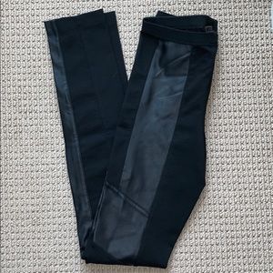 BCBG black leather leggings